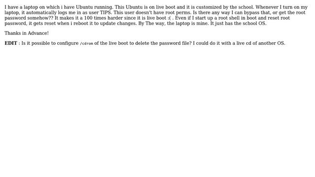 Unix & Linux: Bypass root password in linux live boot customized Ubuntu смотреть онлайн