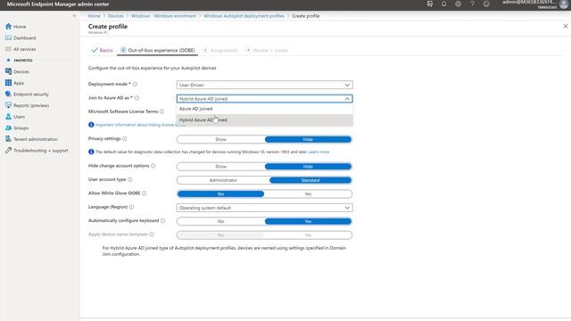 Creating a Windows 10 Autopilot Deployment Profile смотреть онлайн