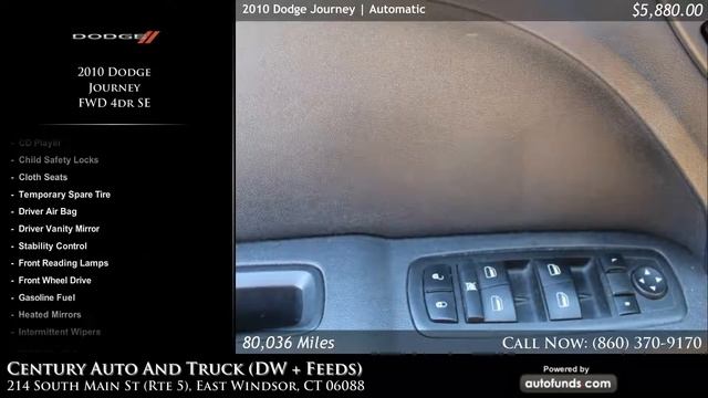 Used 2010 Dodge Journey | Century Auto And Truck (DW + Feeds), East Windsor, CT смотреть онлайн