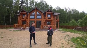 Дом из оцилиндрованного бревна/ Дом из бревна/ Отзыв