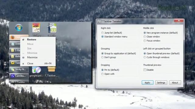 Windows: Tweak your Windows 7 Taskbar - Tekzilla Daily Tip смотреть онлайн