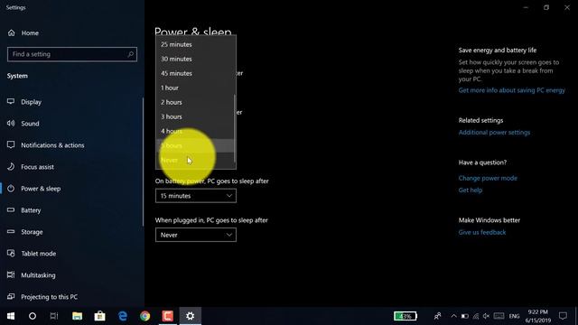 Windows 10 How to Set Never Sleep Power and Sleep Settings смотреть онлайн