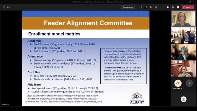MS Feeder Enrollment Meeting - Arbor Hill, Schuyler, Sheridan Prep | Live Stream | February 15, 202