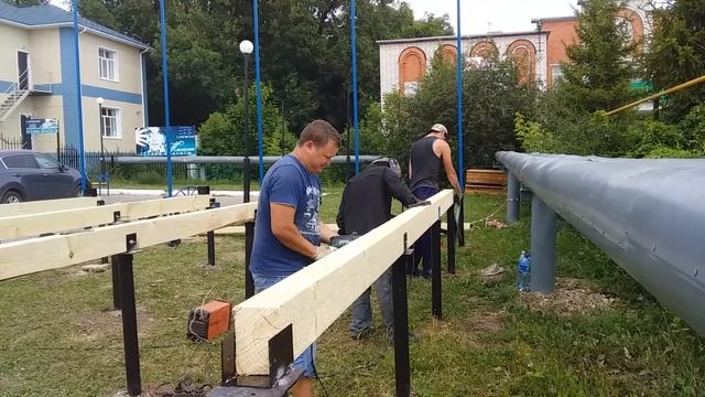 В п. Кугеси строят сцену 26.07.2018#таванен смотреть онлайн
