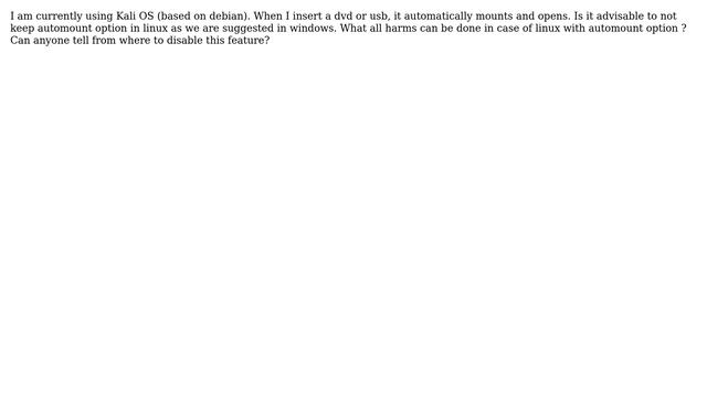 Is automount in linux dangerous as in windows смотреть онлайн