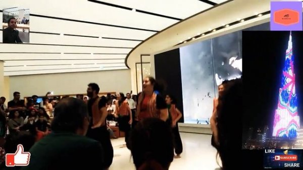 Dubai apple store party دئبی ایپل سٹور دیوالی ڈانس