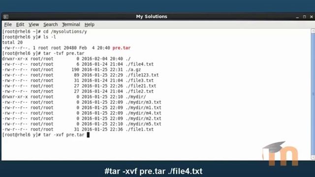 Tar command in Linux in HINDI - Part 6 ( Extract a single file or a directory from a tar file) смотреть онлайн