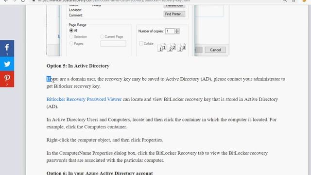 Bitlocker recovery: Where/How to find lost Bitlocker recovery key? смотреть онлайн