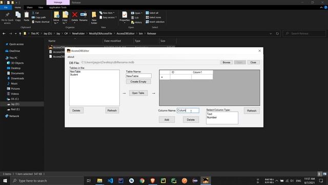 How to Modify .mdb file without using MS Access in Windows | Project: AccessDBEditor смотреть онлайн