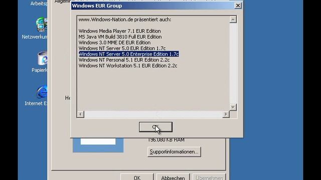 Windows NT 5.0 Workstation EUR смотреть онлайн
