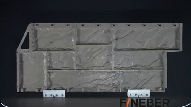 Фасадные панели Fineber под крупный камень песочный смотреть онлайн