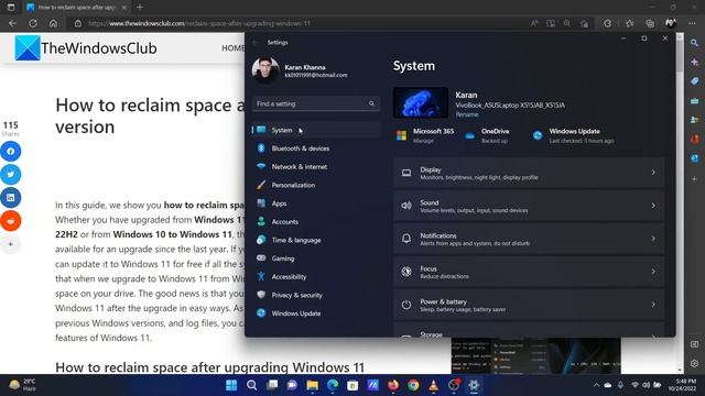 How to reclaim space after upgrading Windows 11 to a newer version смотреть онлайн