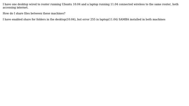 Ubuntu: Share files between Ubuntu 11.04 and 10.04 over LAN смотреть онлайн
