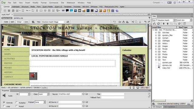 Adobe Dreamweaver Training (Using Tables with the Audio Player) Part 44 of 51 смотреть онлайн