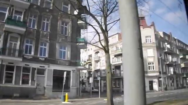 Щецин. Поездка на трамвае(вид из окна)ролик 1 смотреть онлайн