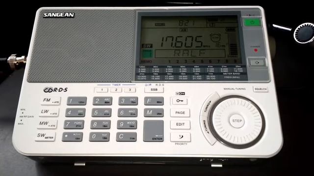 DX China National Radio 1 on 17605 kHz shortwave (16m), Distance 7818 km with Sangean ATS-909X смотреть онлайн