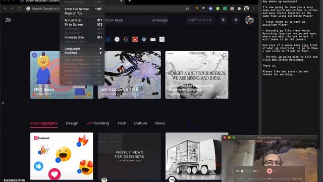How to Record Screen and Webcam together at same time on Mac смотреть онлайн