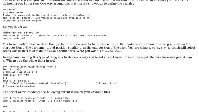 Nested 'awk' in a 'while' loop, parse two files line by line and compare column values смотреть онлайн