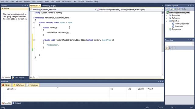 C# Lessons // Use to MenuStrip смотреть онлайн