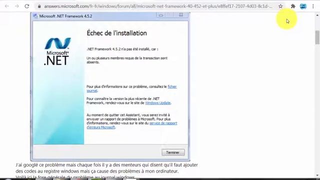 How To Fix Problemme Instal Net Framework For windows in two steps смотреть онлайн