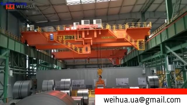 Интеллектуальный кран для перегрузки рулонов стали грузоподъемностью 35т