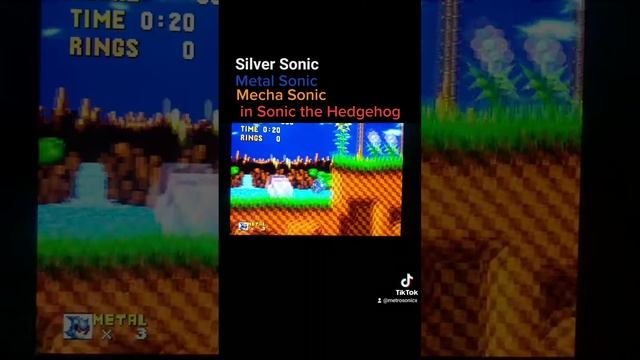 Silver Sonic, Metal Sonic and Mecha Sonic in Sonic 1 (Sega Genesis) -Metro Sonic смотреть онлайн
