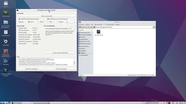 SimpleScreenRecorder Linux Lubuntu - Teste de gravação de tela смотреть онлайн