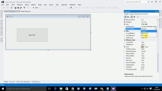 How to Bring the windows form top of all other form using c# window application смотреть онлайн