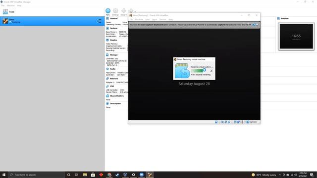 Ubuntu Virtual Machine use and date command. смотреть онлайн