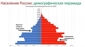Население России: распределение по полу и возрасту (часть 2)