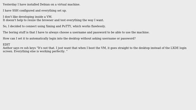 Auto-login straight into desktop on Debian 7 with LXDE смотреть онлайн