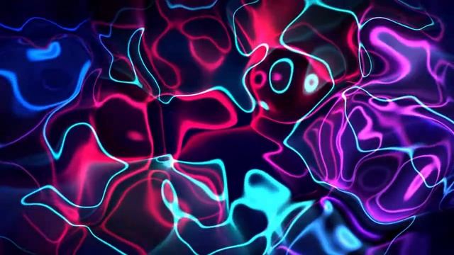 Bright Abstract Neon Multicolor Lines Looped Animation Video Background   4k
