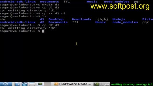 omitting directory message when copying in CentOS смотреть онлайн