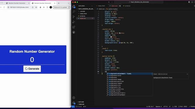 Random Number Generator in JavaScript HTML and CSS смотреть онлайн