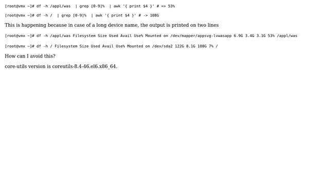 Unix & Linux: Get the percentage of usage for a mount point смотреть онлайн