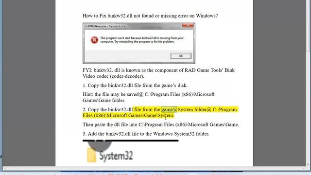 Fix binkw32.dll not found\missing error on Windows смотреть онлайн