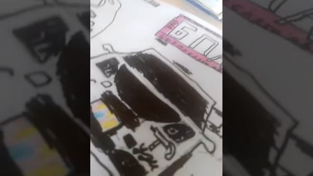 Приора БПАН в наклейках рисунок🌆🌇🚔🚘