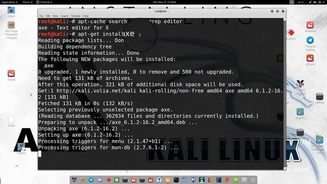 Install Axe Text Editor for X with Terminal on Kali Linux смотреть онлайн