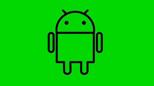 Animated Android Icon on Green Screen With Pop-up Sound