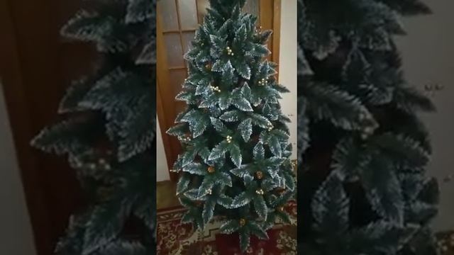Ель искусственная « Снежная серебро »210 см. Литая