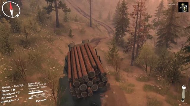 Spintires® Лес густой(дороги и грязь) / Доставка брёвен задача 1 - 50%/ часть 6 смотреть онлайн