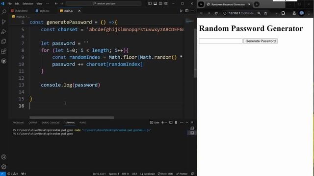 How to Make Random Password Generator in HTML & JavaScript | JavaScript Project смотреть онлайн