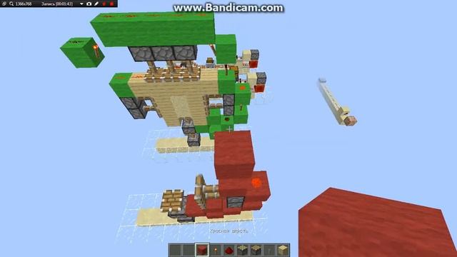 Minecaft Механизмы #13 - Дверь 3x3 в один блок смотреть онлайн