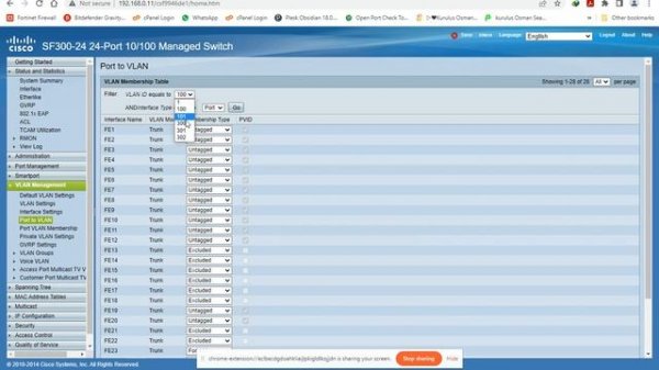 How To Create Vlan With Trunk And Access Port, Cisco Switch SF300 28 Port