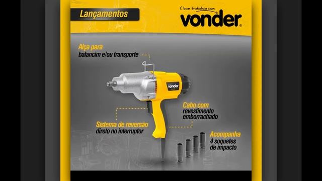 Chave de Impacto Elétrica 1/2 POL 900W CIV 900 220V VONDER смотреть онлайн