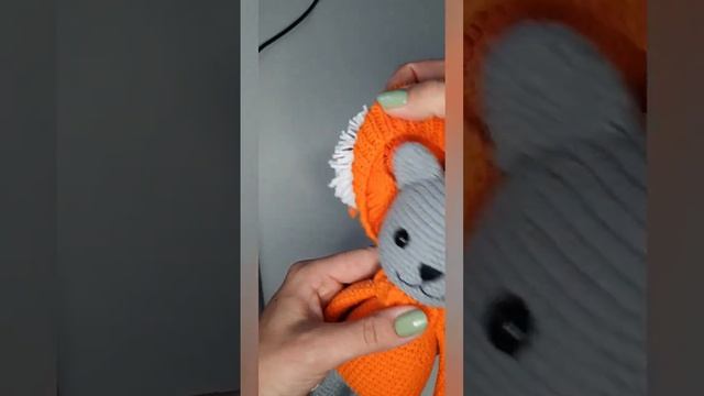 Котик, связанный крючком! #кот# вязание# игрушки# смотреть онлайн