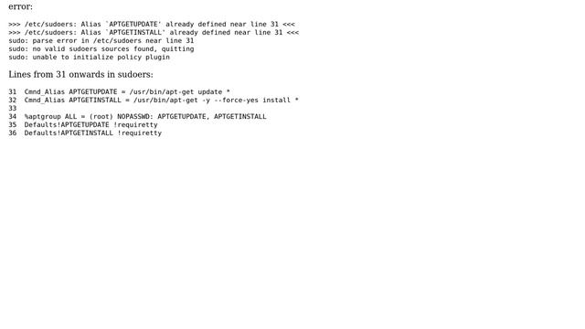 Unix & Linux: How to correctly check if adding file into sudoers.d would conflict with other files? смотреть онлайн