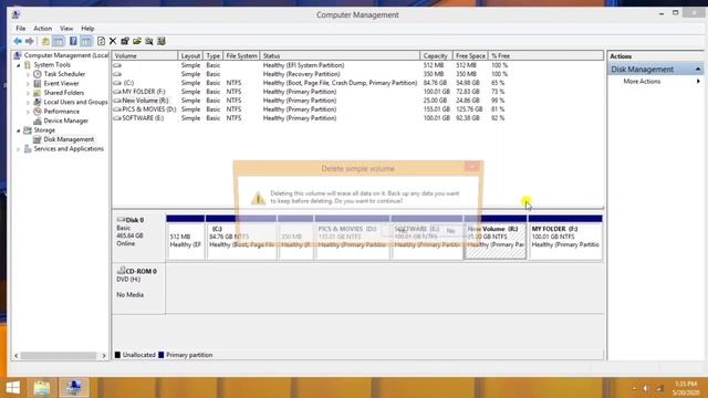 How to delete and merge Hard Drive Disk Partition in Windows in Hindi || Extend the volume of Drive смотреть онлайн
