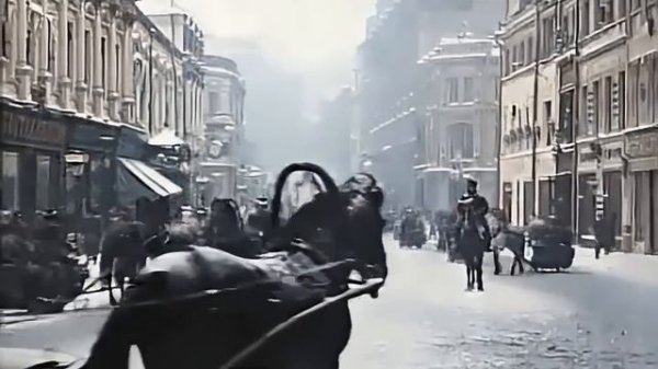 Moscow 1908 (New Version) in color  [60fps,Remastered] w⧸sound design added