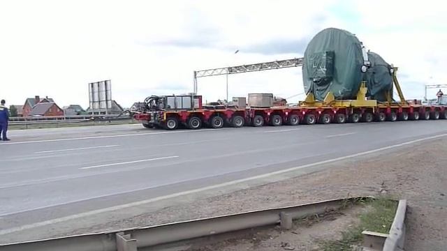 Перевозка паровой турбины 208 тонн АСЭ смотреть онлайн